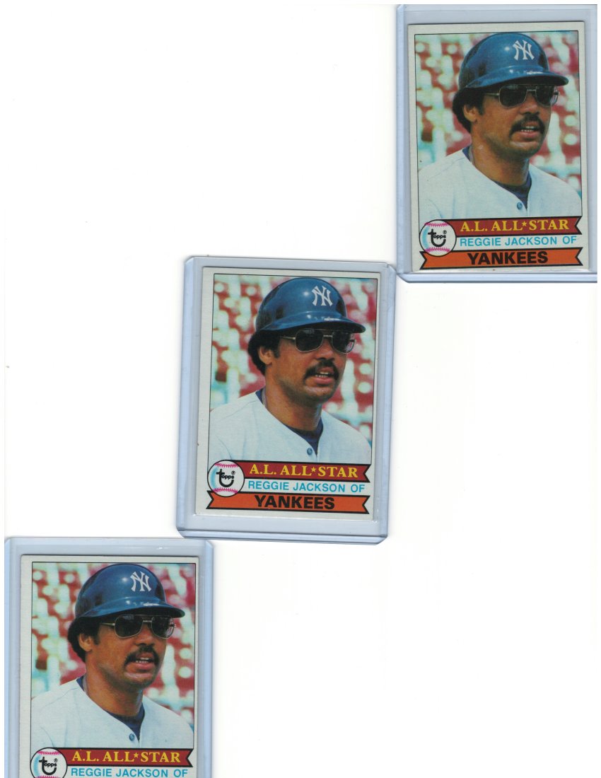 LOT OF 3 1979 TOPPS REGGIE JACKSON CARDS (1 of 1)