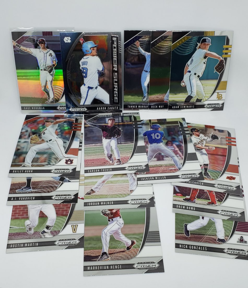 20 BASEBALL PANINI PRIZM PROSPECTS: AARON SABATO, NICK GONZALES AND MORE