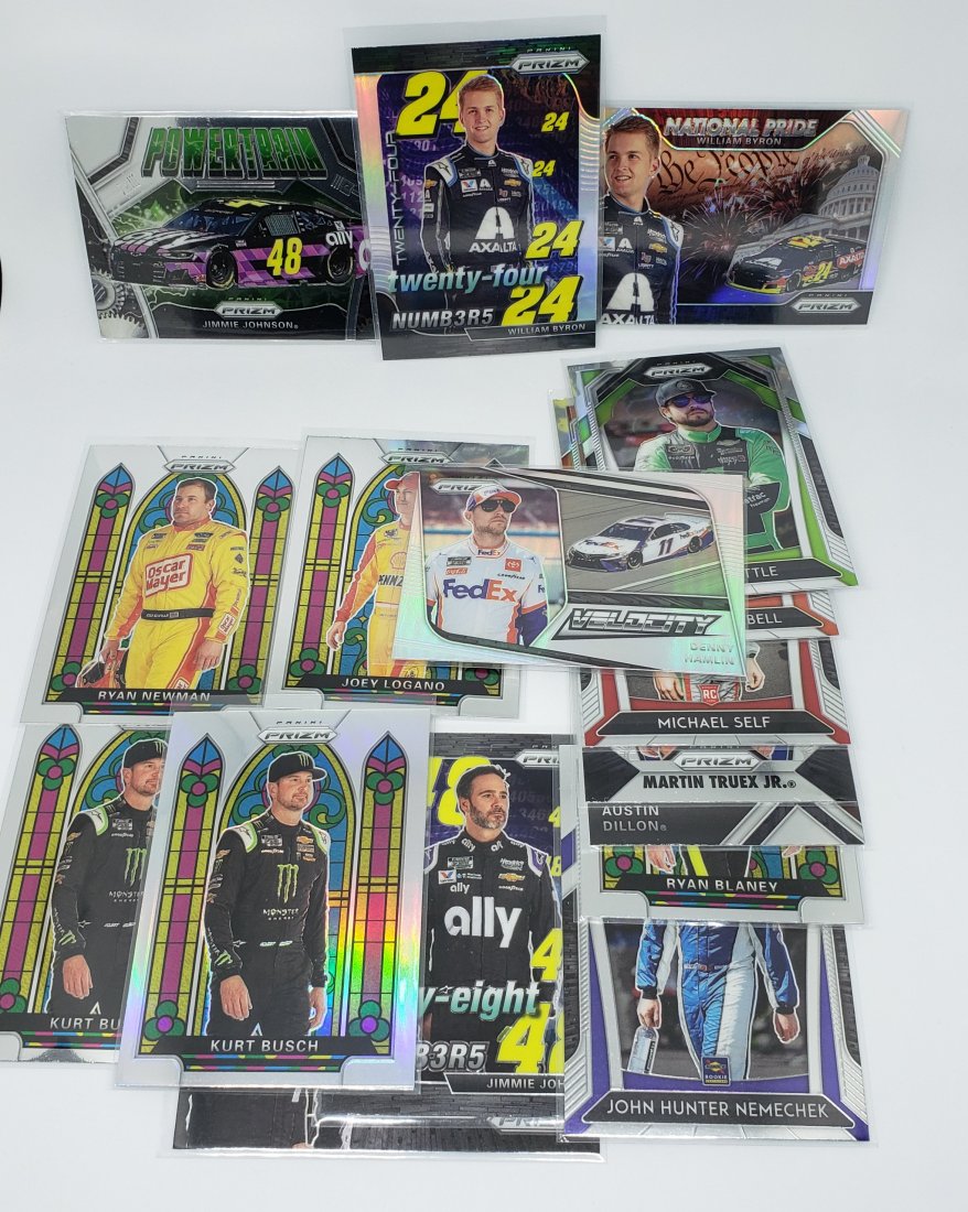 LOT OF 17 PANINI NASCAR CARDS: RYAN NEWMAN, KURT BUSCH AND MORE