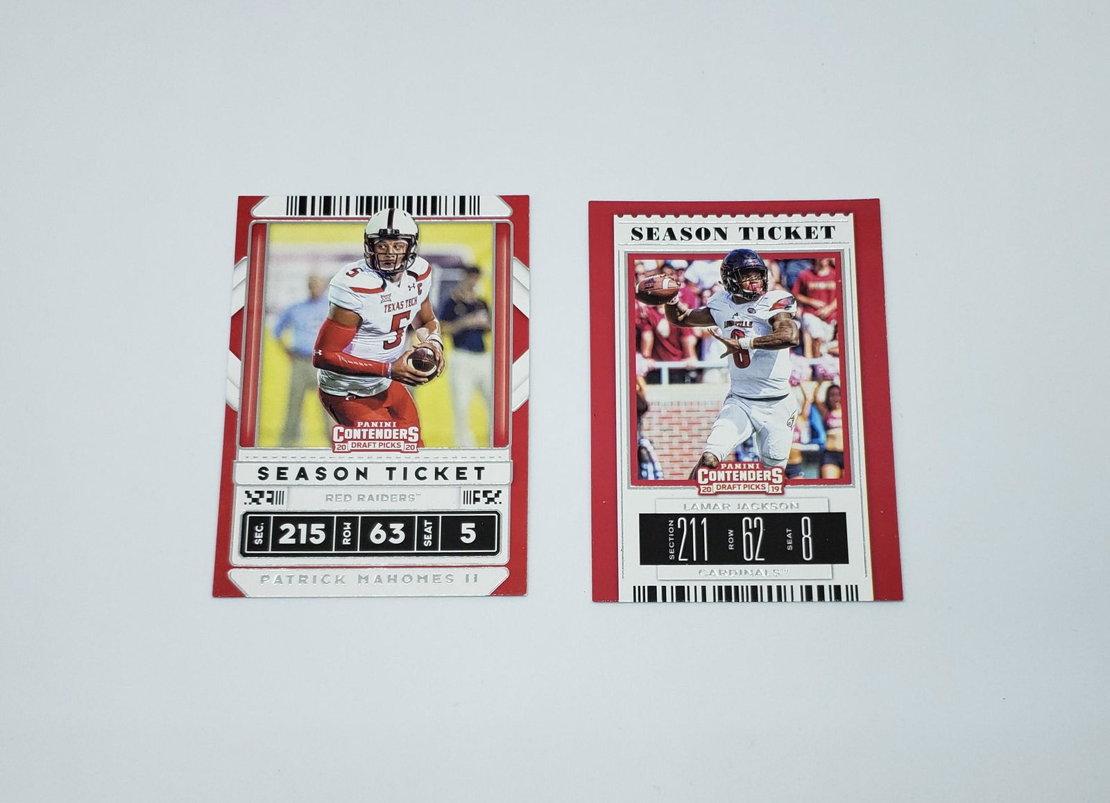 2020 CONTENDERS PATRICK MAHOMES, LAMAR JACKSON CARDS (1 of 1)