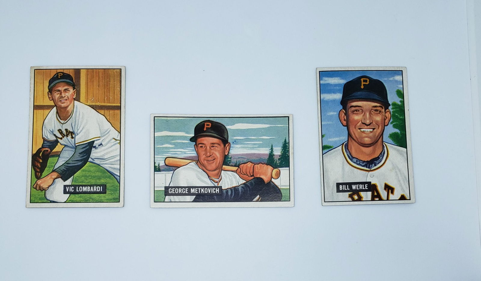 1951 BOWMAN BASEBALL PITTSBURGH PIRATES CARDS (1 of 2)