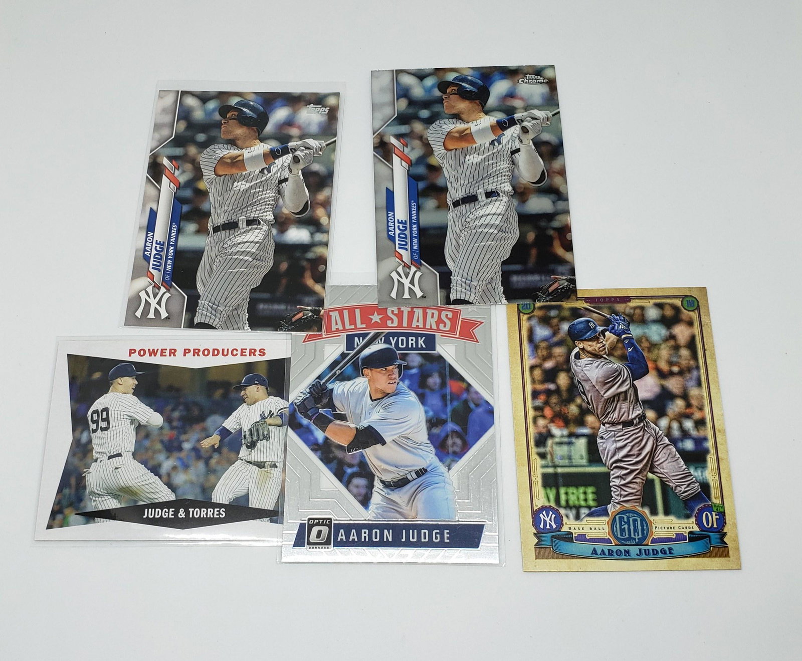lot of 5 aaron judge new york yankees cards: lot of 5 aaron judge new york yankees cards