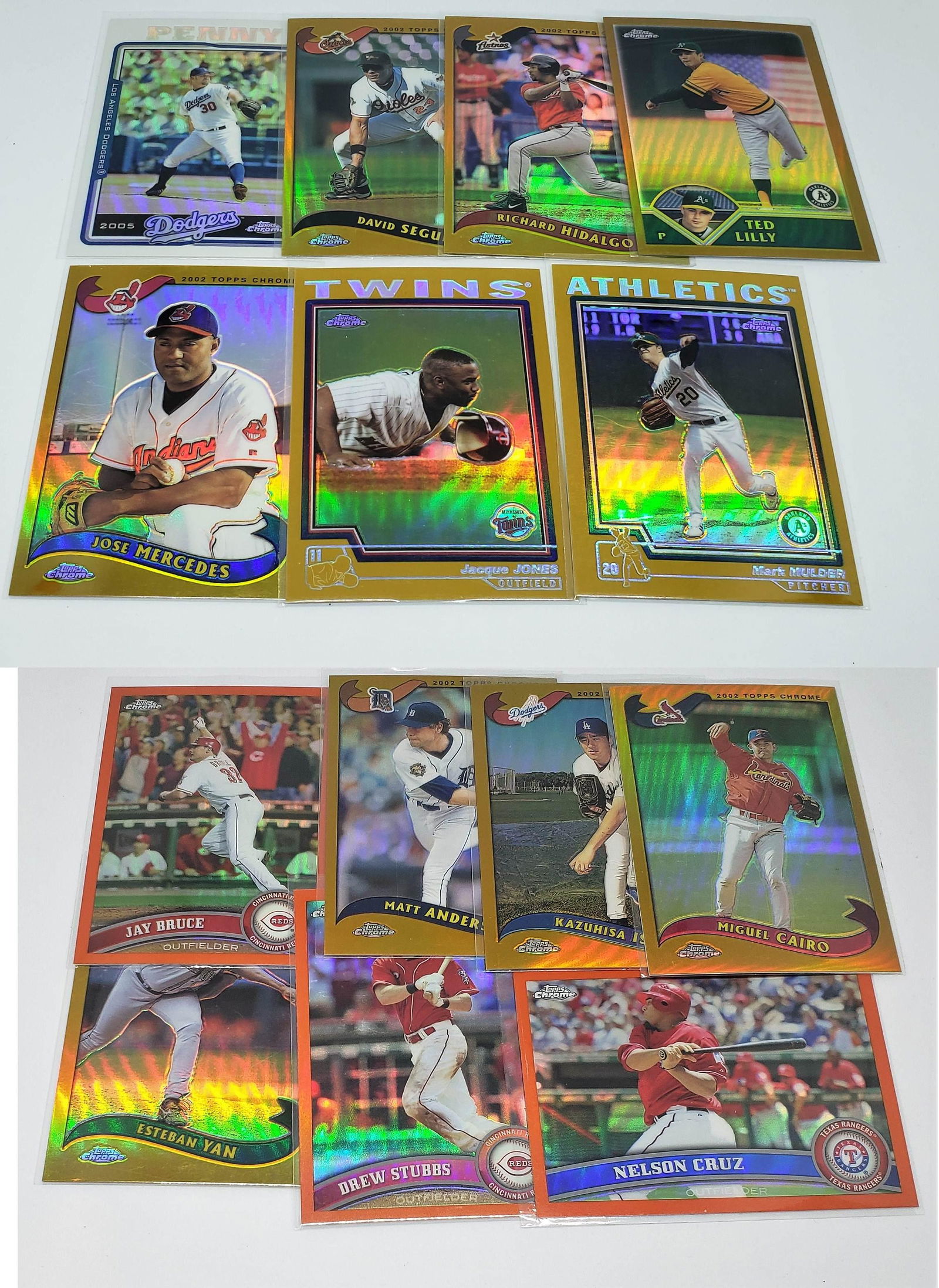 LOT OF 14 TOPPS CHROME RERACTOR PARALLELS (1 of 1)