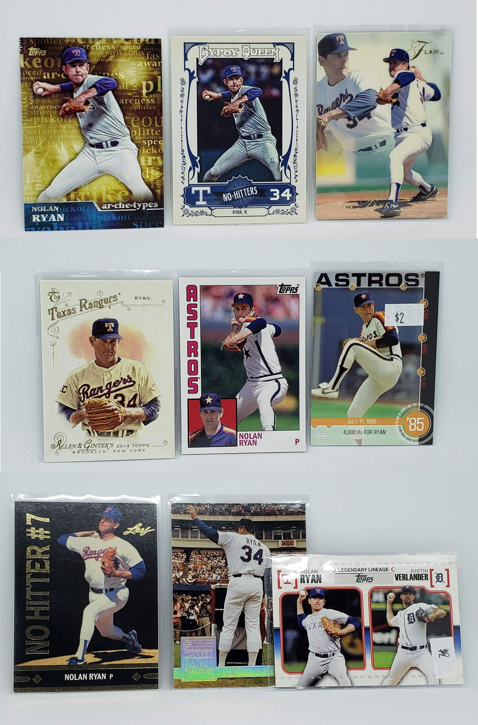 LOT OF 9 NOLAN RYAN CARDS (1 of 2)