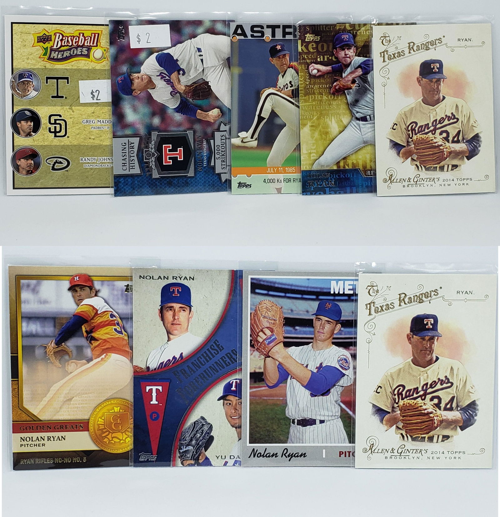 LOT OF 9 NOLAN RYAN CARDS (1 of 2)