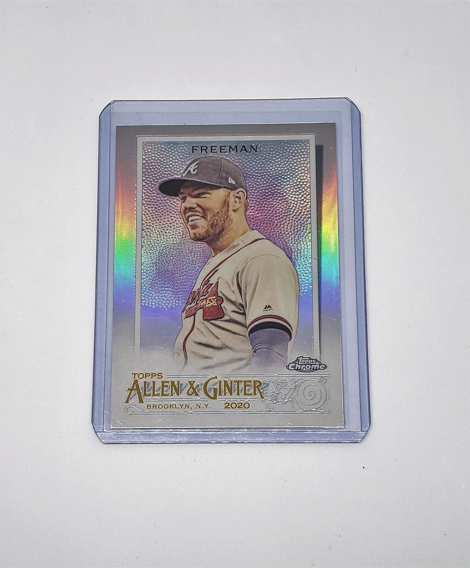 FREDDIE FREEMAN ATLANTA BRAVES A&G REFRACTOR (1 of 1)