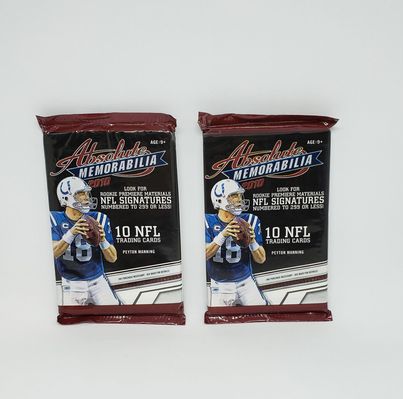 (2) 2010 ABSOLUTE MEMORABILIA FOOTBALL PACKS (1 of 1)