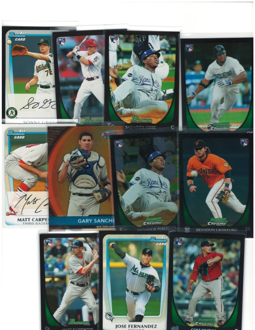 LOT OF 11 BASEBALL ROOKIE CARDS (1 of 1)