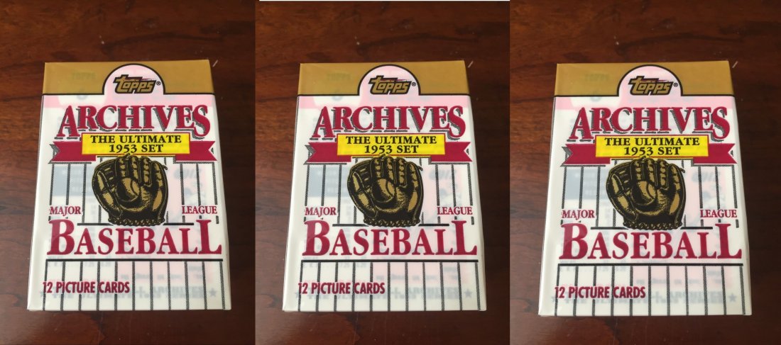 3(PK) 1991 TOPPS ARCHIVES 1953 SET SEALED PACKS (1 of 1)