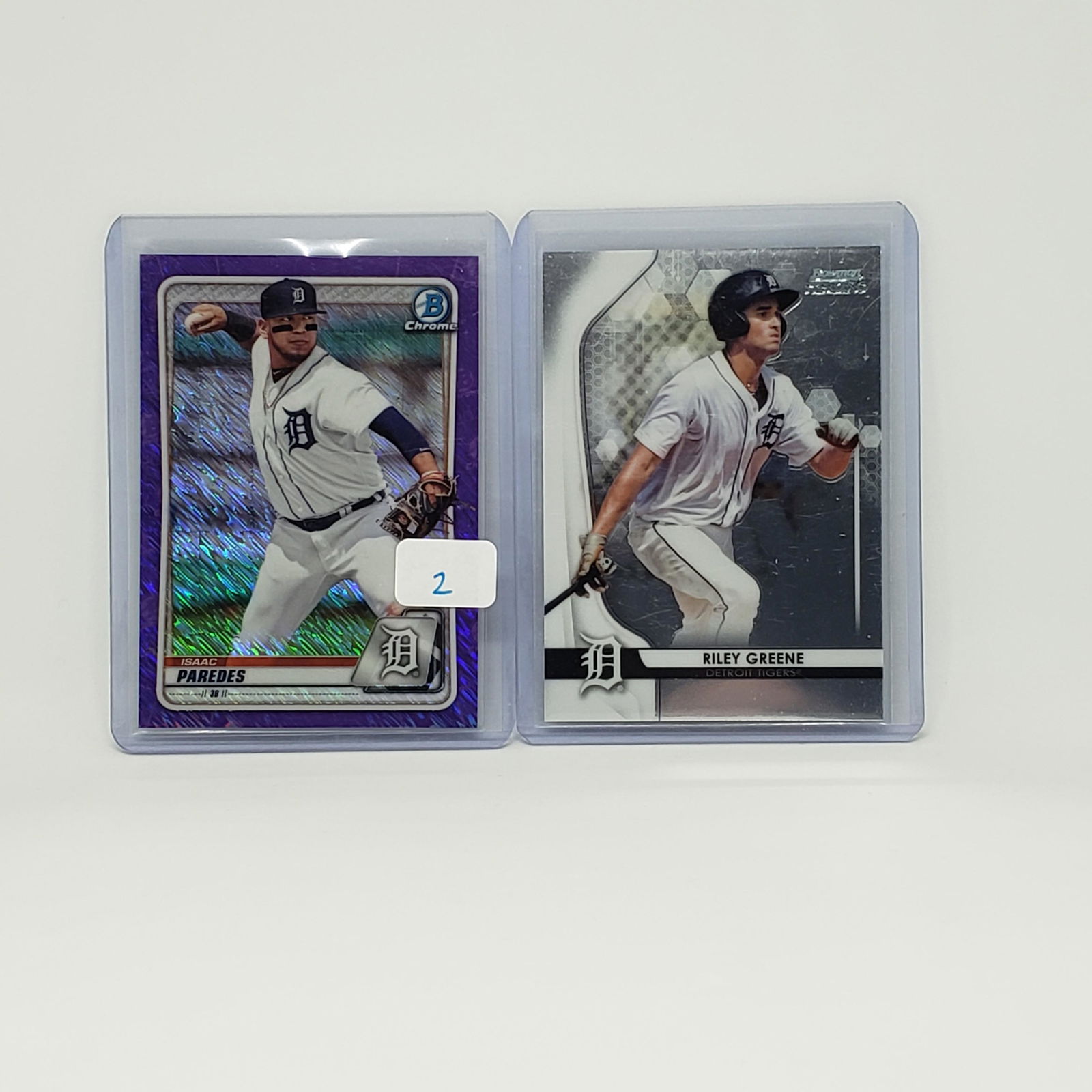 LOT OF 2 ROOKIE PROSPECT BASEBALL CARDS (1 of 1)