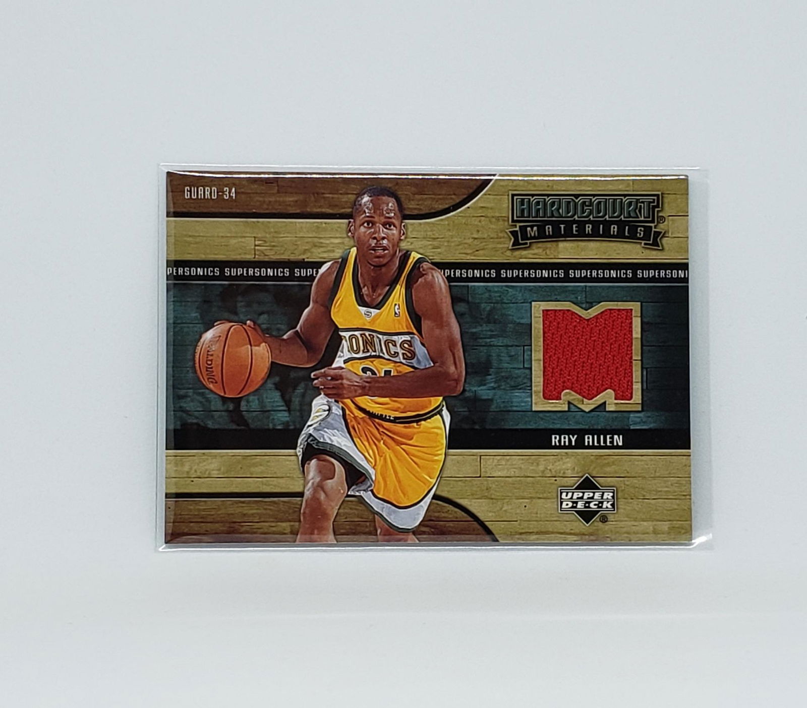 RAY ALLEN HARDCOURT MATERIALS GAME-USED JERSEY CARD (1 of 1)