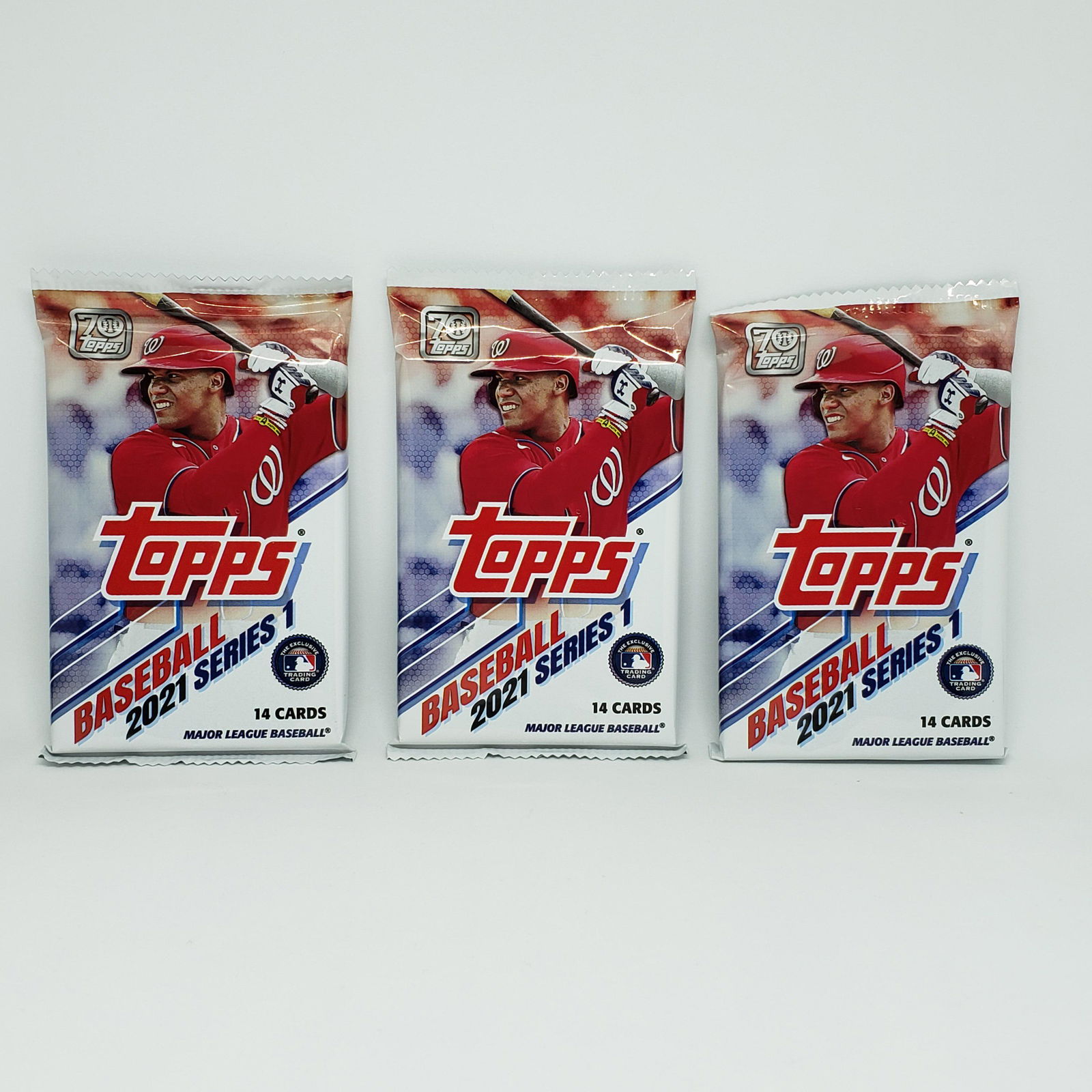2021 TOPPS BASEBALL SERIES 1 SEALED PACKS (3) (1 of 1)