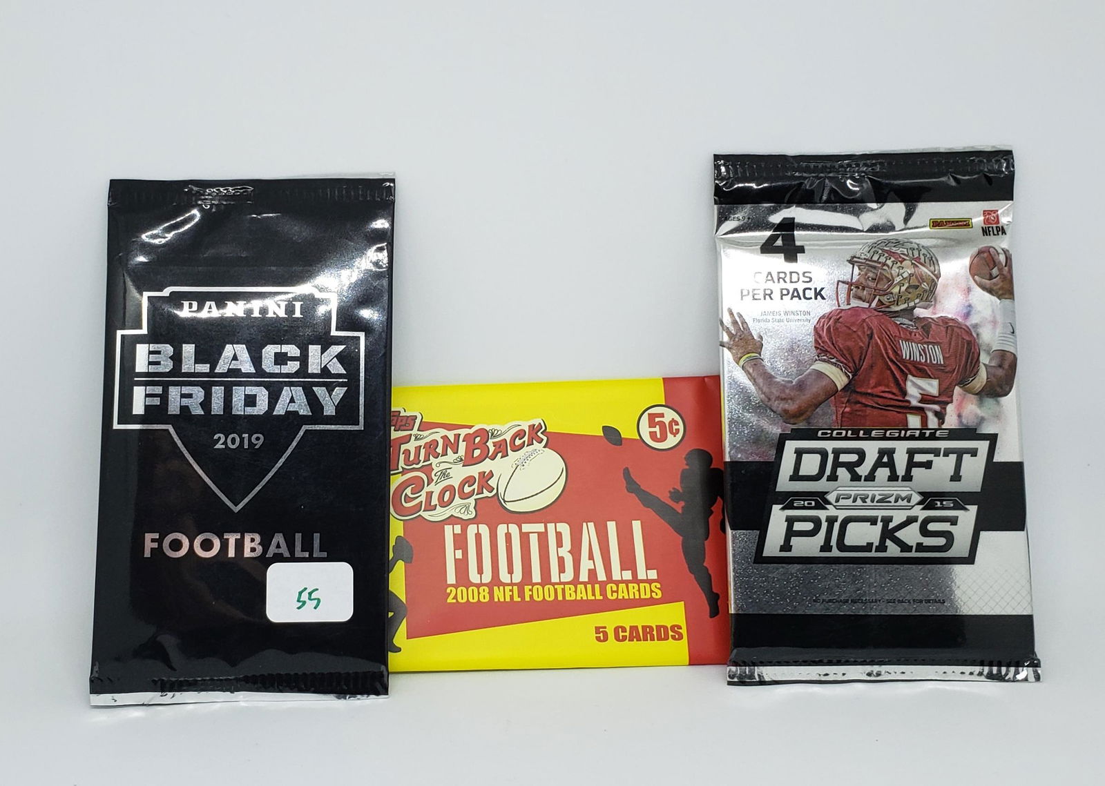 3 PACKS OF NFL FOOTBALL CARDS WITH BLACK FRIDAY PACK (1 of 1)