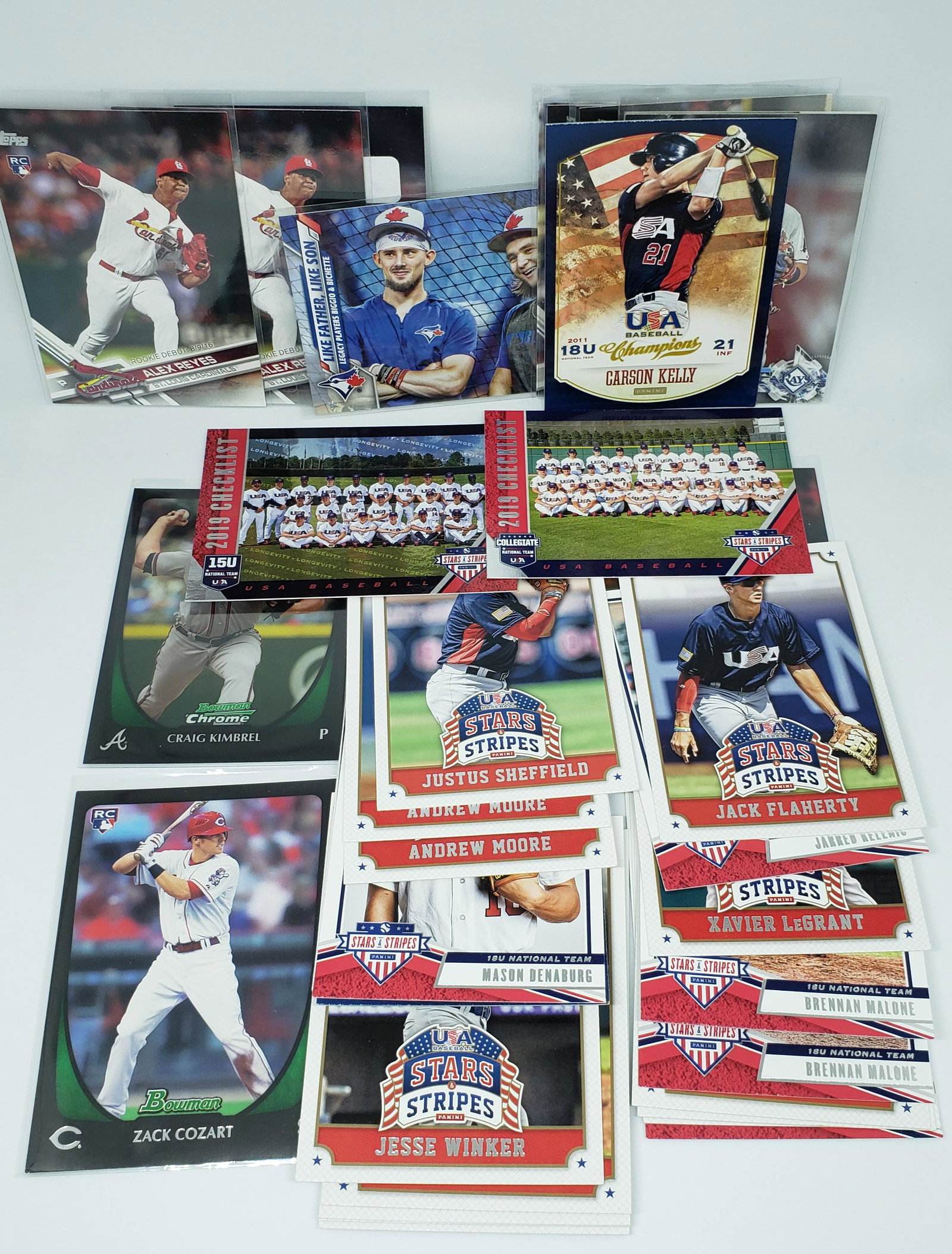 LOT OF 50 BASEBALL ROOKIE CARDS: WITH DILLON PETERS, WILLY ADAMS AND MORE