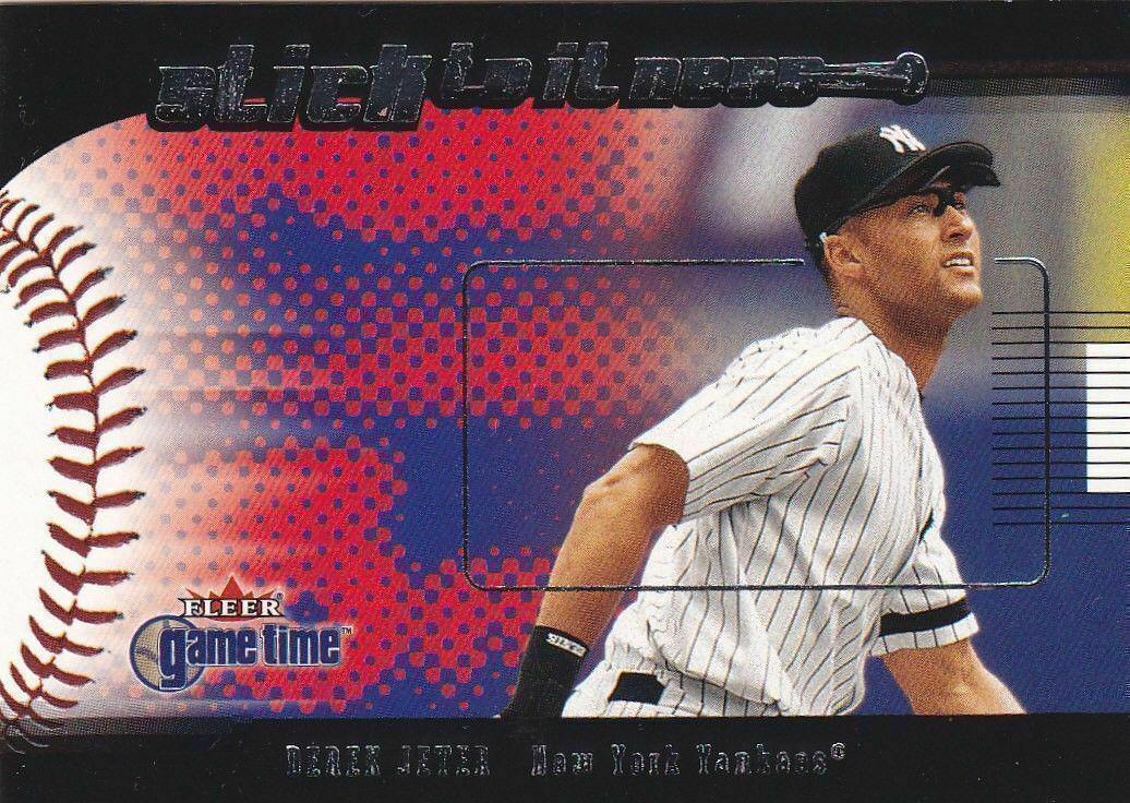 DEREK JETER INSERT CARD NEW YORK YANKEES: 2001 FLEER STICK TO IT NESS