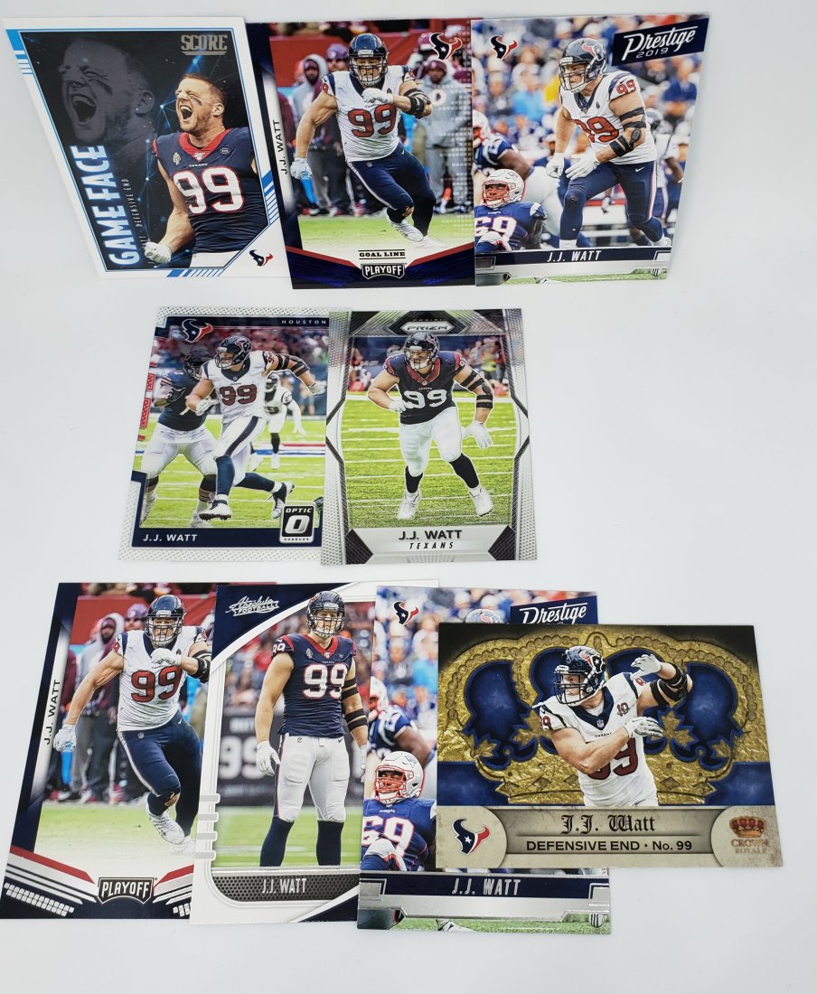 LOT OF 9 JJ WATT CARDS: LOT OF 9 JJ WATT CARDS