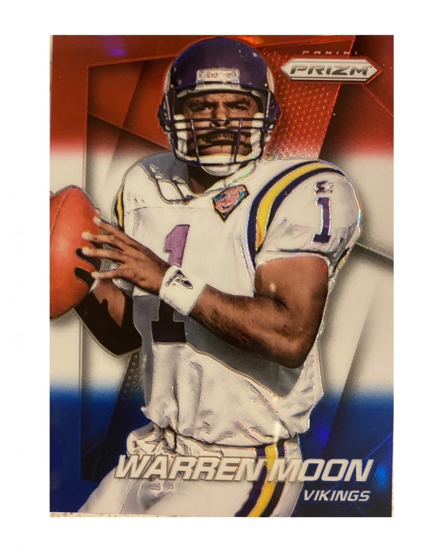 Warren Moon Red White Blue Prizm #183 Minnesota Vikings: 2014 Prizm Warren Moon Red White Blue Prizm #183 Minnesota Vikings