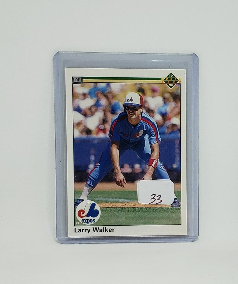 1990 UPPER DECK LARRY WALKER ROOKIE CARD HOFER (1 of 1)