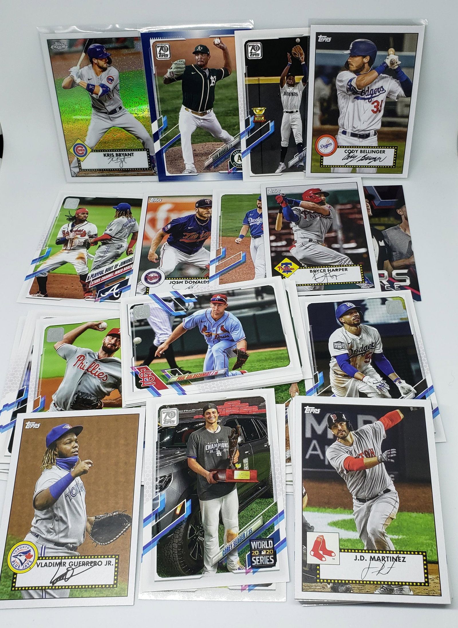 LOT OF 50 2021 TOPPS BASEBALL CARDS WITH  INSERTS (1 of 1)