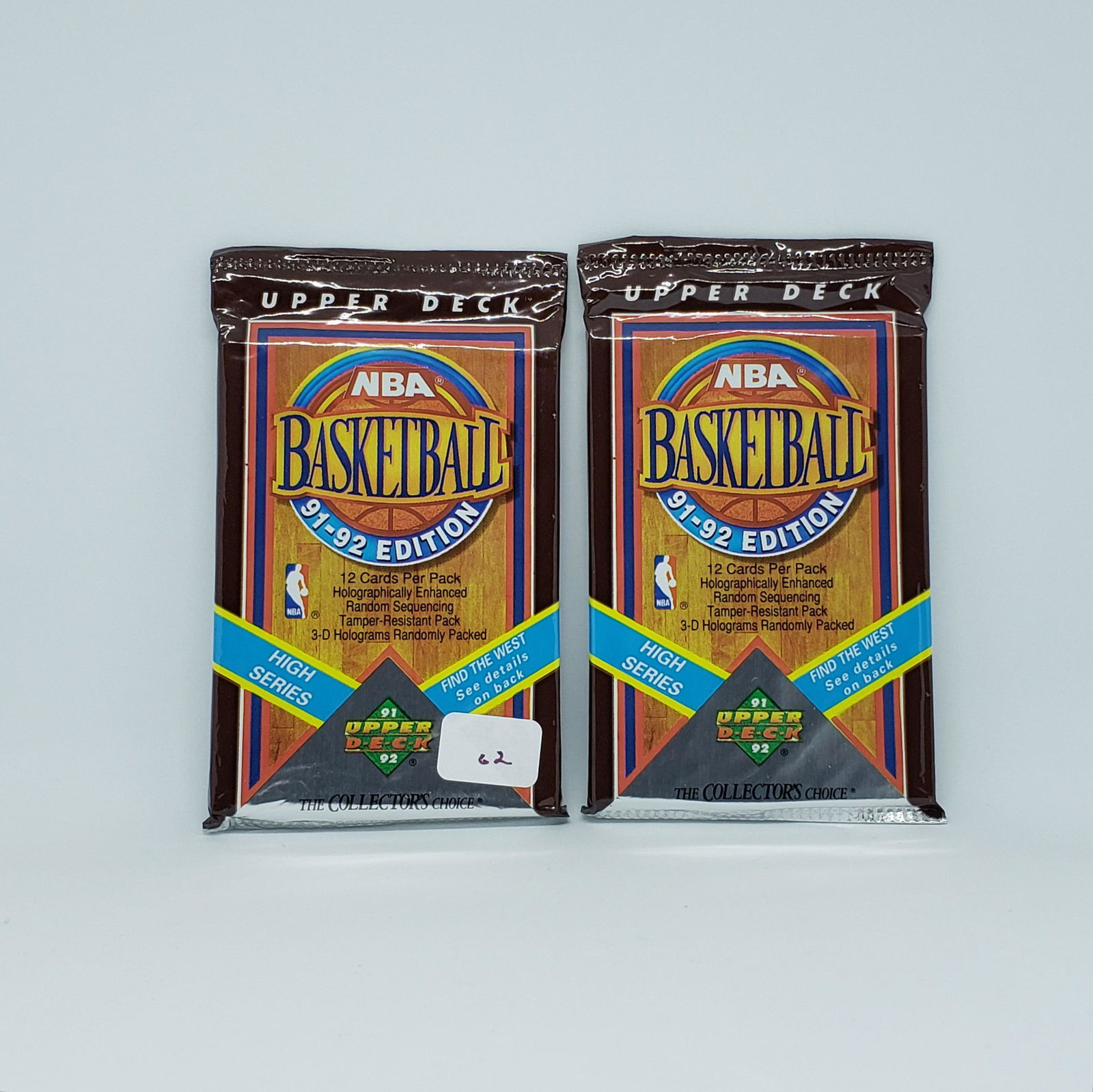 2PK 1991-92 UPPER DECK SEALED PACKS (1 of 1)