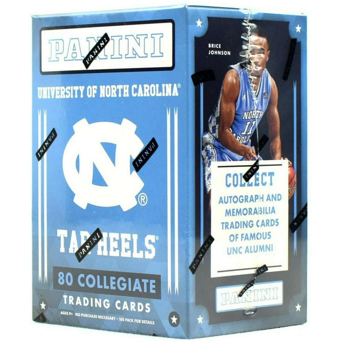 Panini NORTH CAROLINA TAR HEELS Blaster Box: Look for 1 Autograph or Memorabilia Card per Box, on average, on average! University of North Carolina Panini College Team Collection features all-time greats from the past in their Tar Heels uniforms