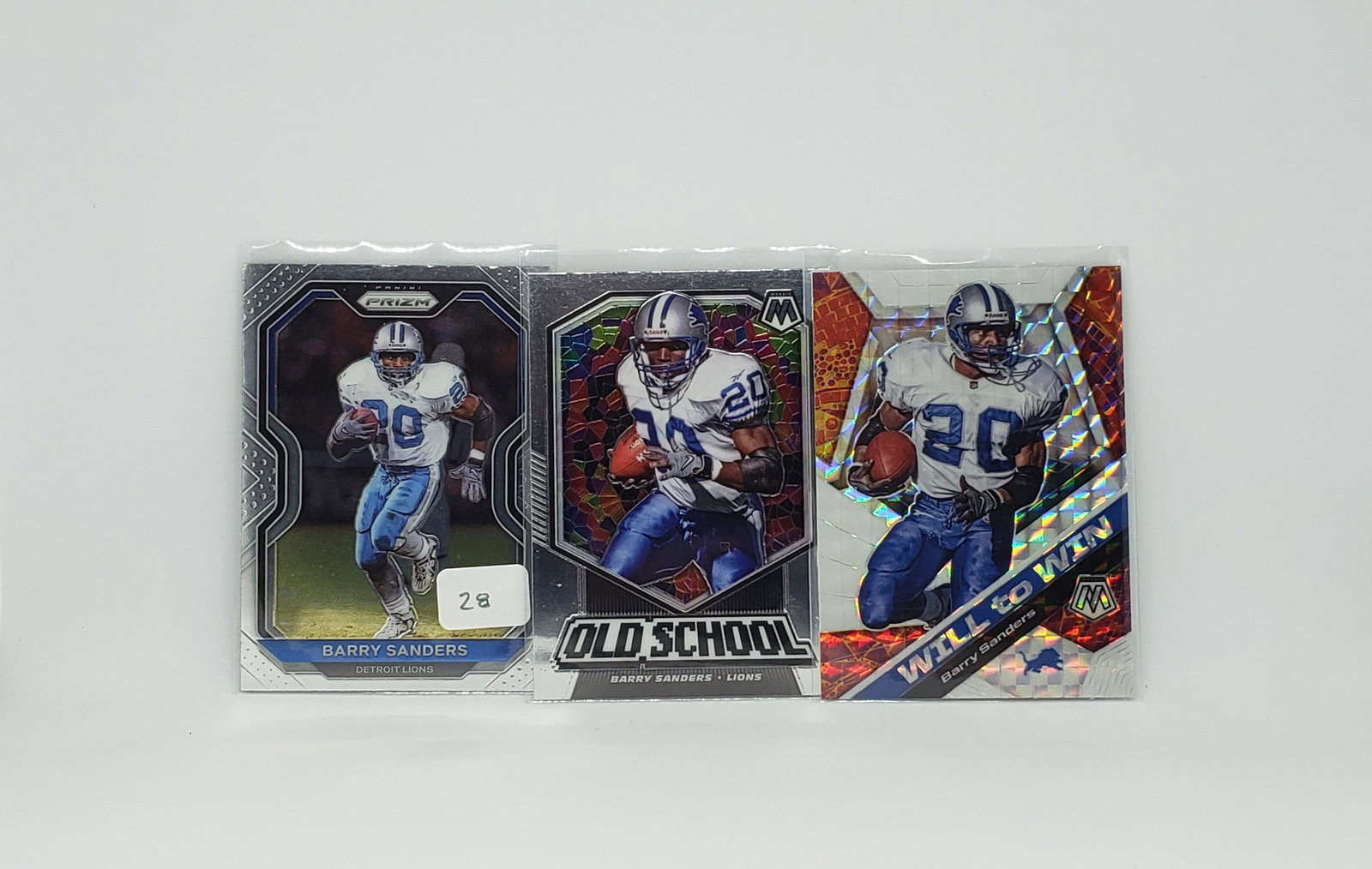 BARRY SANDERS DETROIT LIONS PRIZM AND MOSAICS (1 of 1)