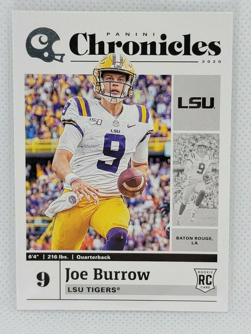 2020 Chronicles Joe Burrow Rookie Card (1 of 1)