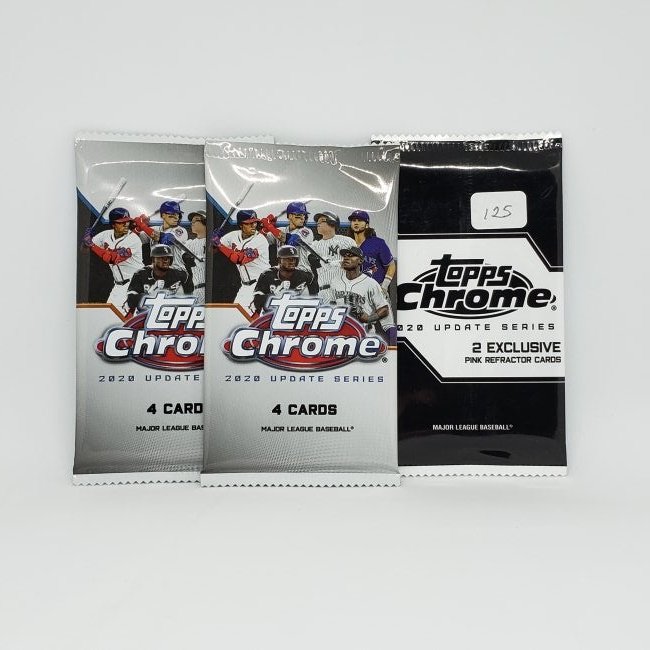 3 PACKS OF 2020 TOPPS CHROME UPDATE BASEBALL CARDS (1 of 1)
