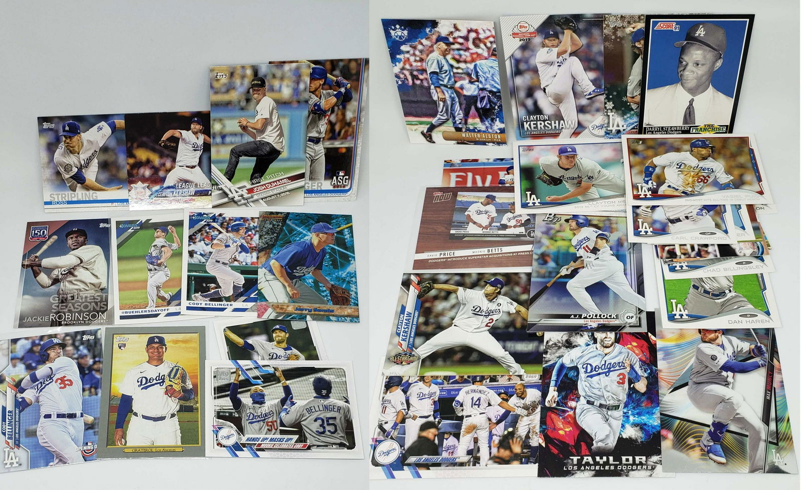 LOT  OF 30 DODGERS BASEBALL CARDS (1 of 1)