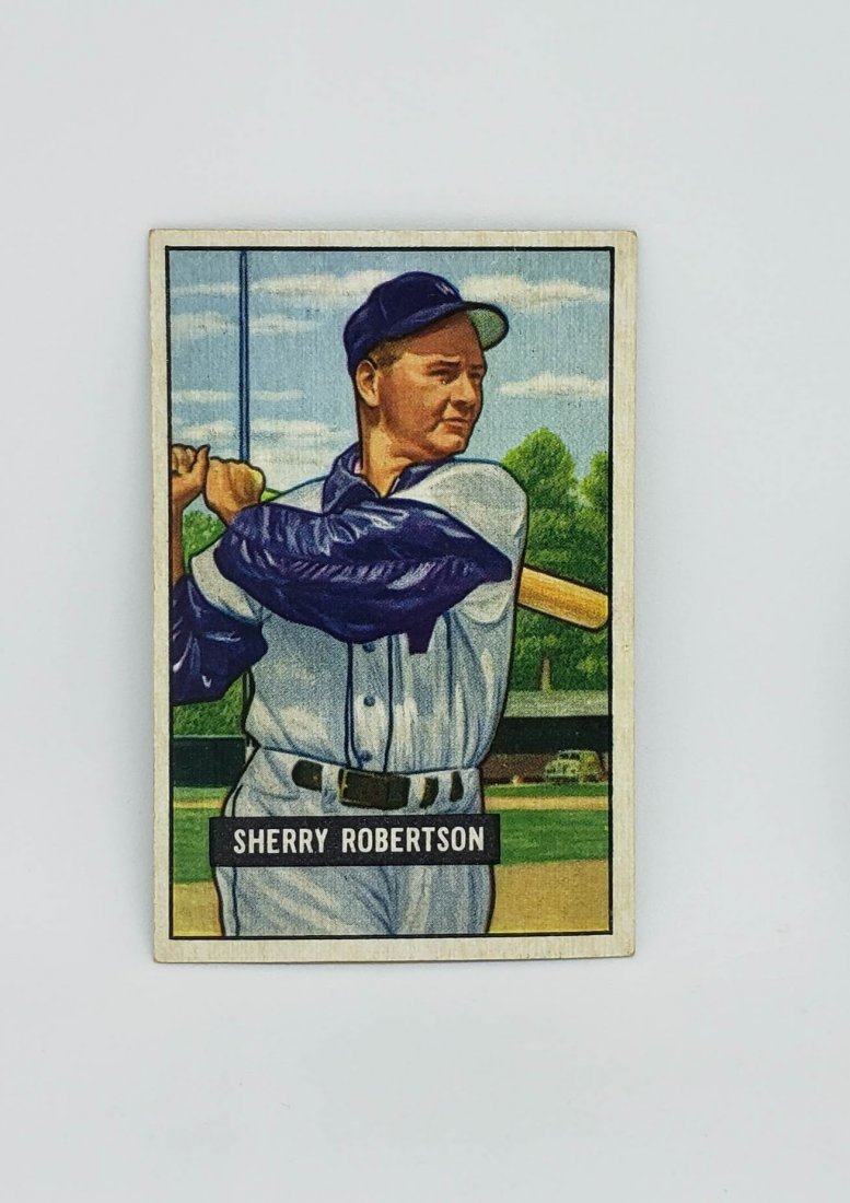 1951 BOWMAN BASEBALL CARD Sherry Robertson Senators (1 of 2)