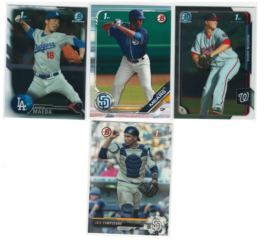 LOT OF 4 1ST BOWMAN PROSPECT CARDS (1 of 1)