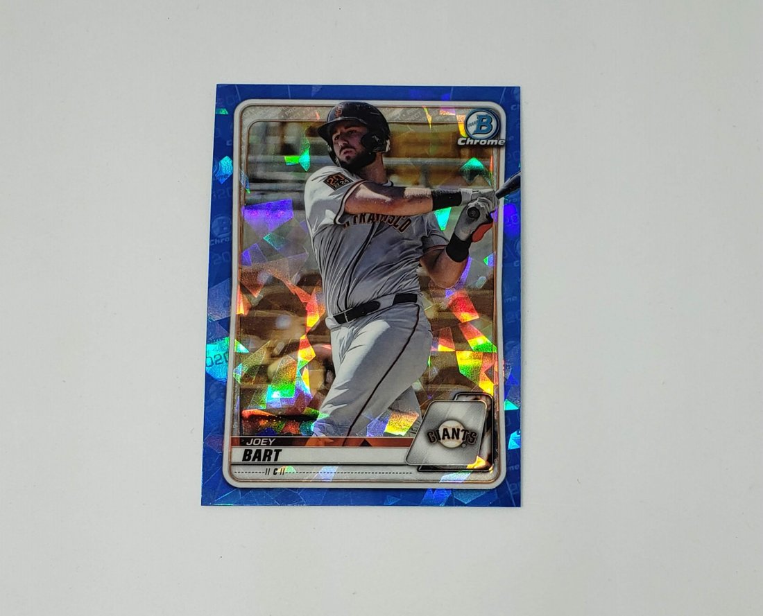 2020 BOWMAN CHROME JOEY BART BLUE CRACKED ICE (1 of 2)