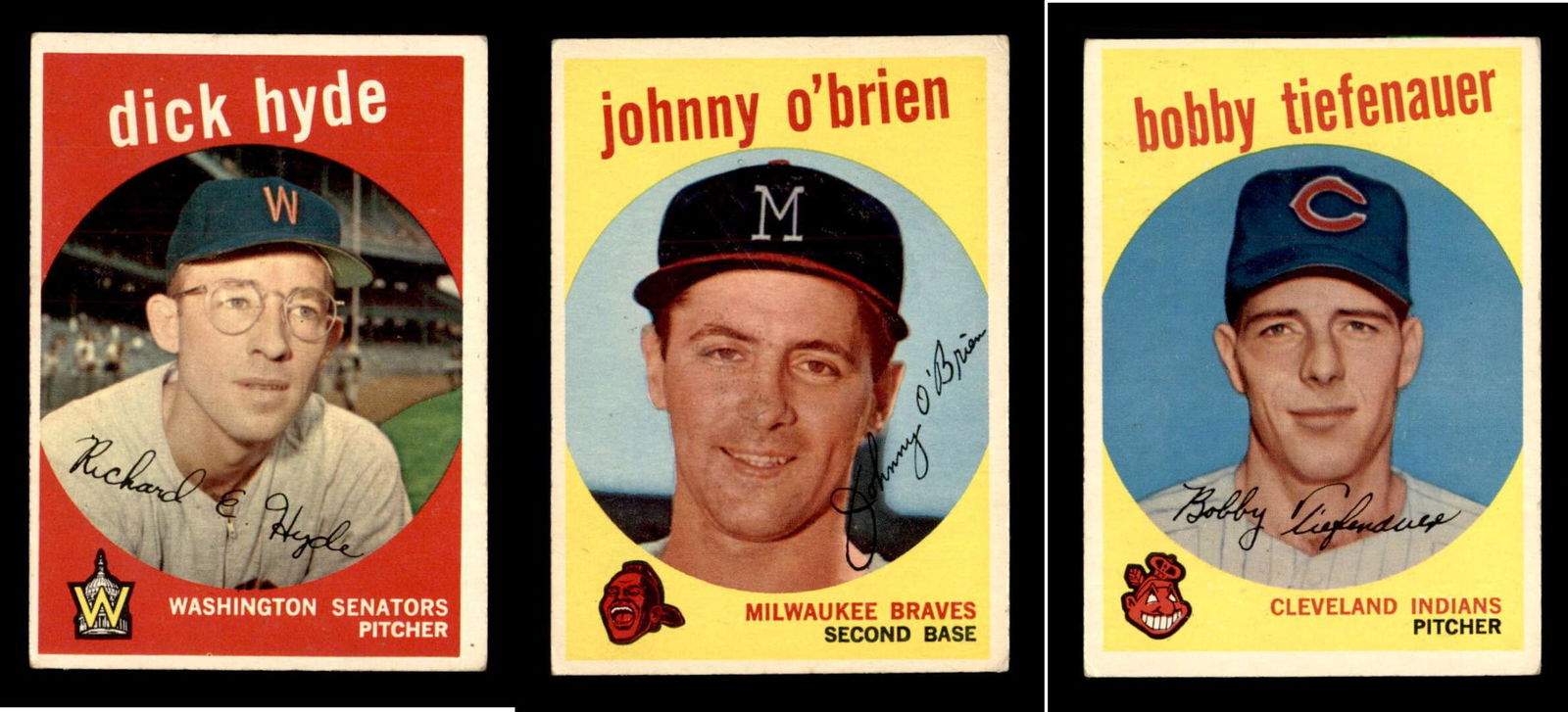 1959 TOPPS BASEBALL CARDS IN EXCELLENT CONDITION (1 of 3)