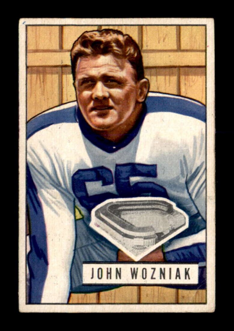 1951 Bowman FOOTBALL John Wozniak RC (1 of 2)