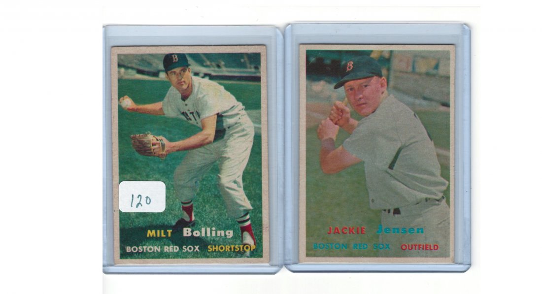 LOT OF 2 1957 TOPPS BASEBALL CARDS (1 of 1)