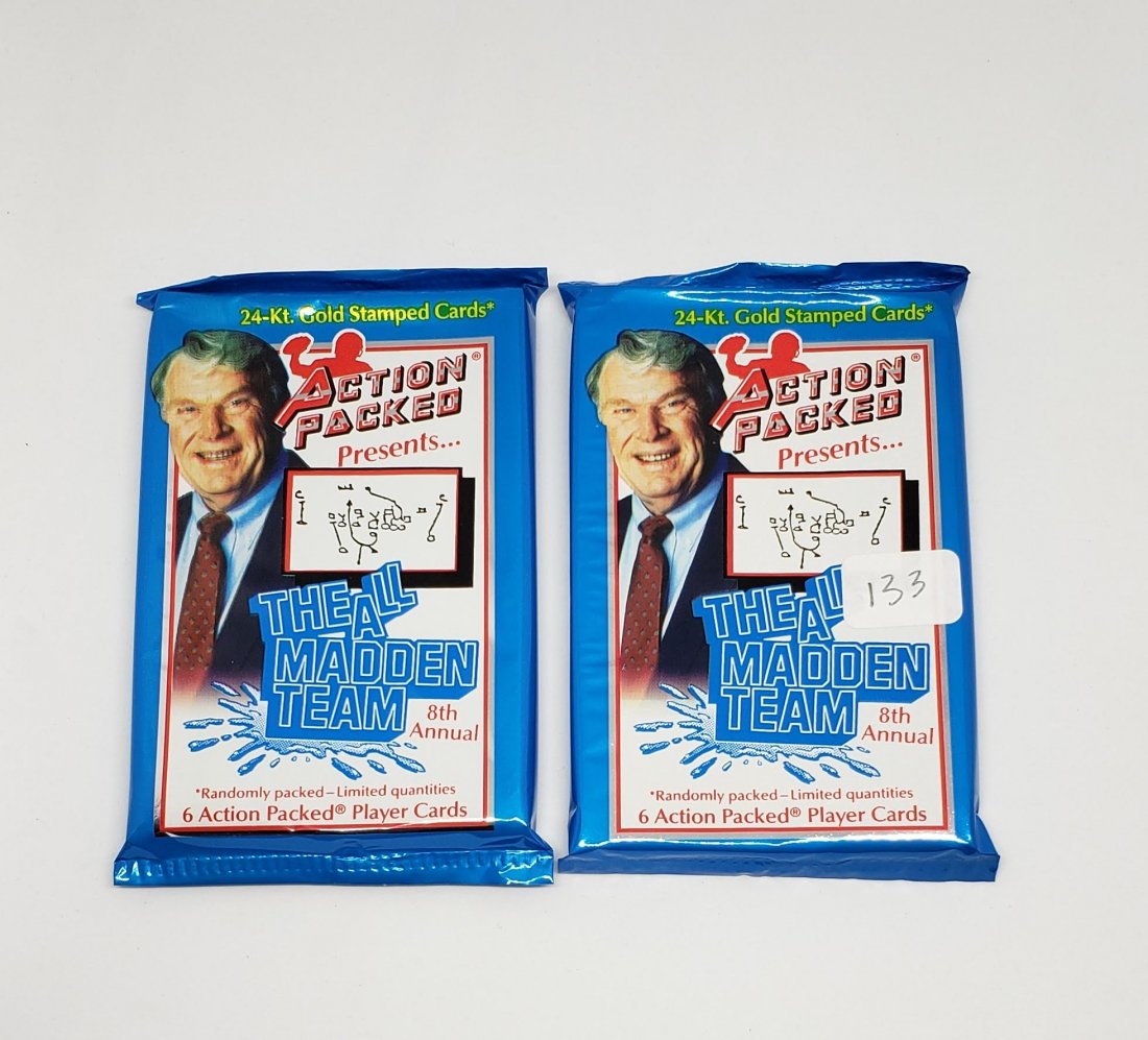 (2PK)1992 ACTION PACKED MADDEN ALL-STARS SEALED PACKS (1 of 1)