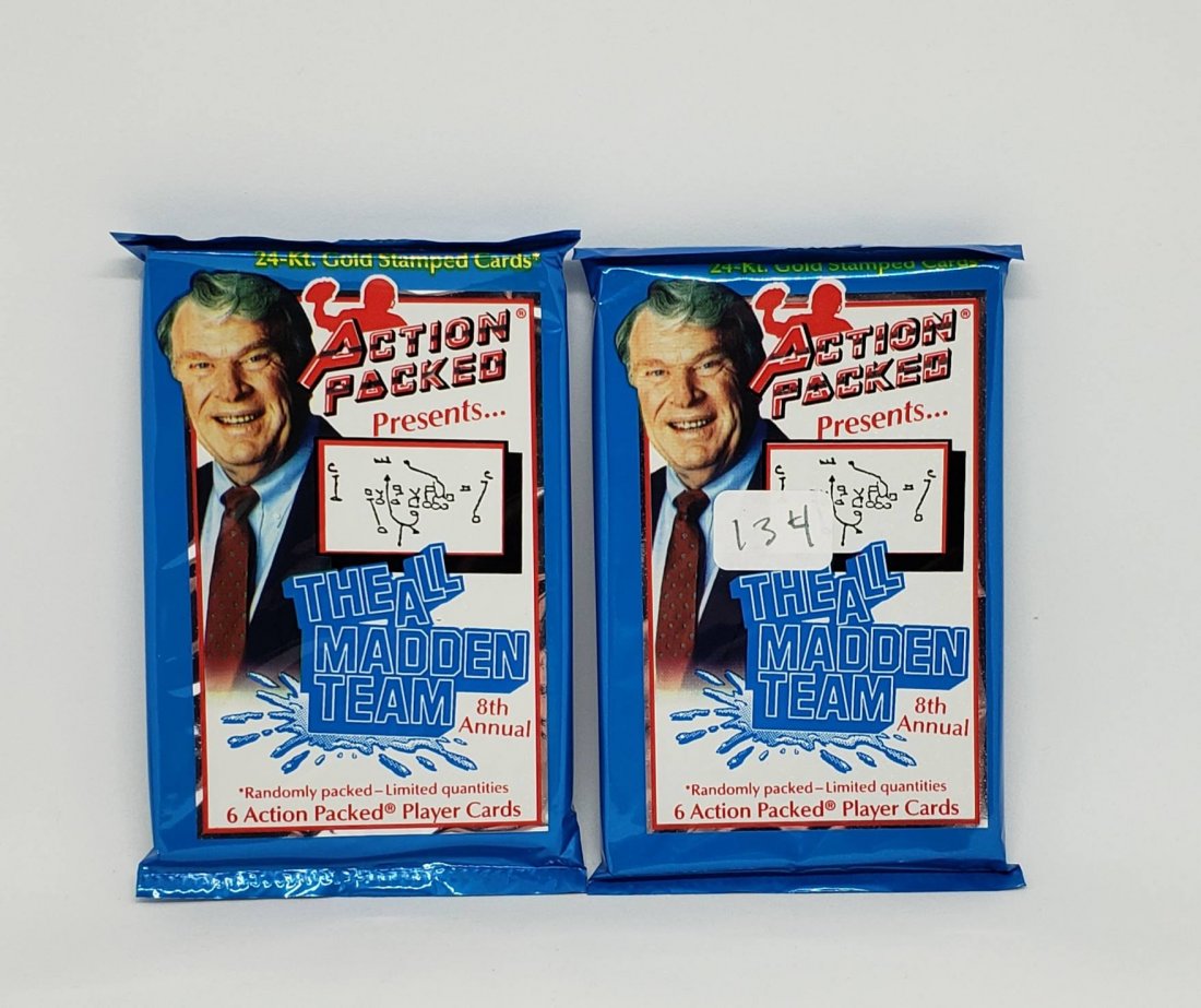(2PK)1992 ACTION PACKED MADDEN ALL-STARS SEALED PACKS (1 of 1)