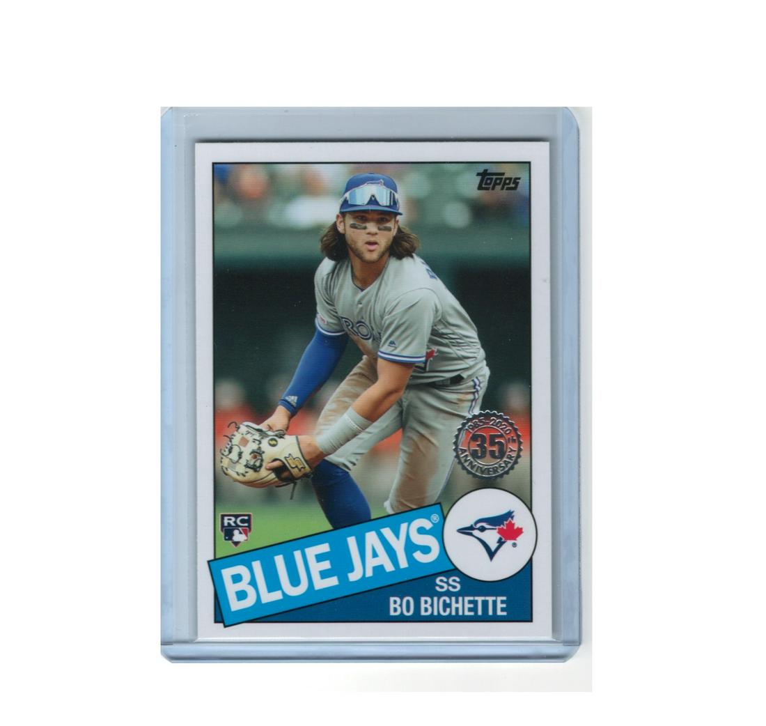 2020 TOPPS BO BICHETTE ROOKIE CARD: 1985 TOPPS ANNIVERSARY INSERT BO BICHETTE ROOKIE CARD