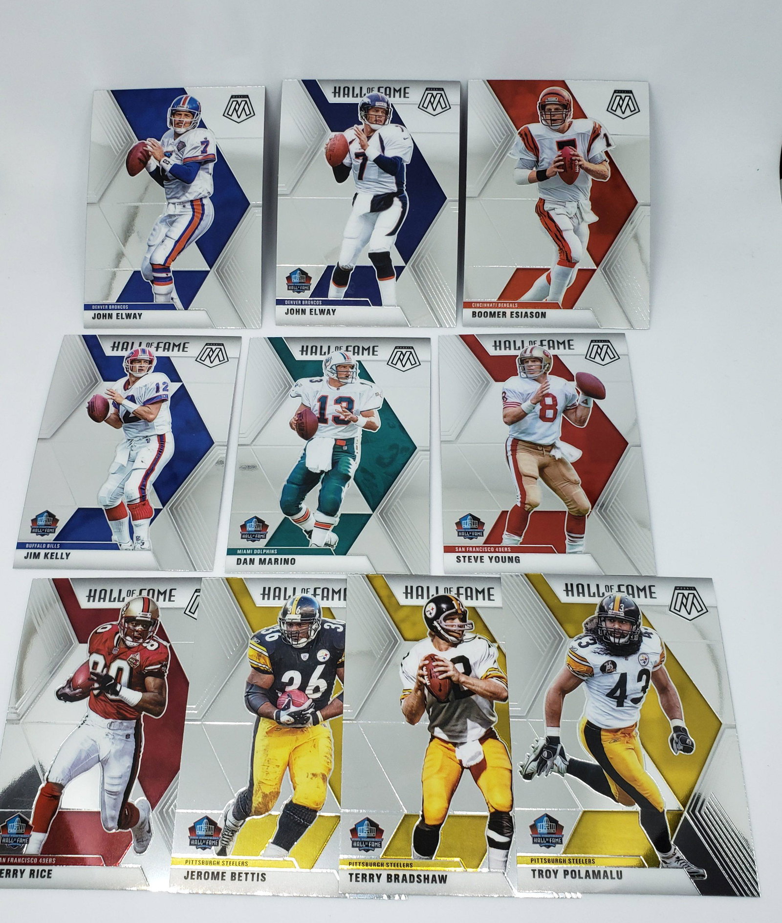 MOSAIC FOOTBALL LEGENDS AND HALL OF FAMERS: JOHN ELWAY, TERRY BRADSHAW, FRANCO HARRIS, STEVE YOUNG
