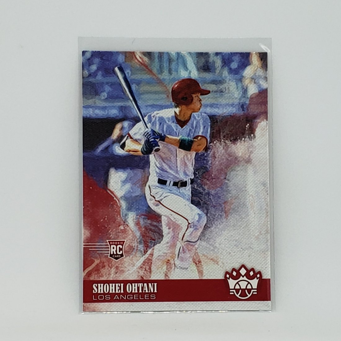 2018 Diamond Kings Shohei Ohtani Rookie Card: Shohei Ohtani La Angels 2018 DK All whiting batting varition Rookie card.