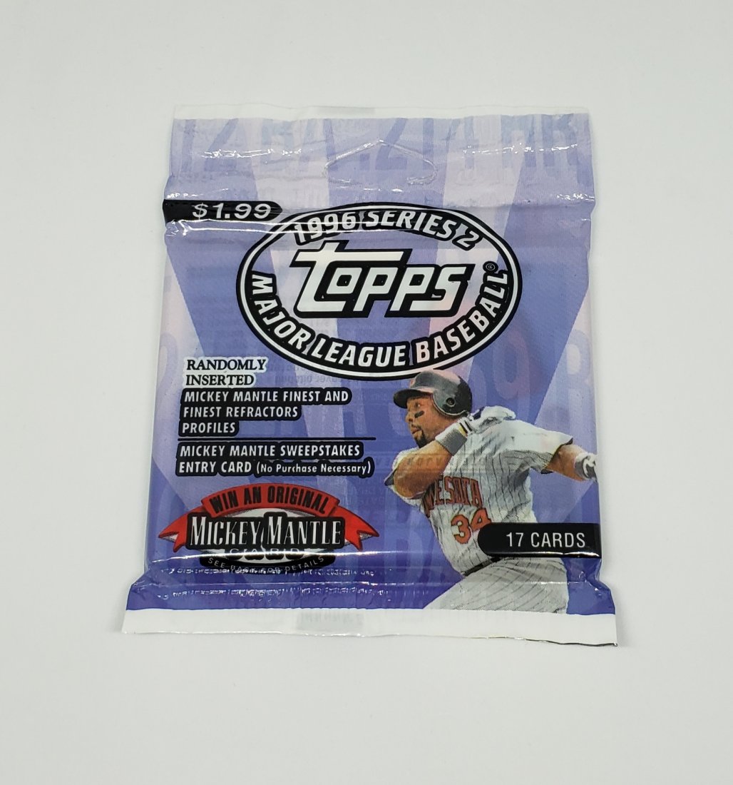 1996 TOPPS BASEBALL SERIES 2 HANGER PACK MANTLE (1 of 1)