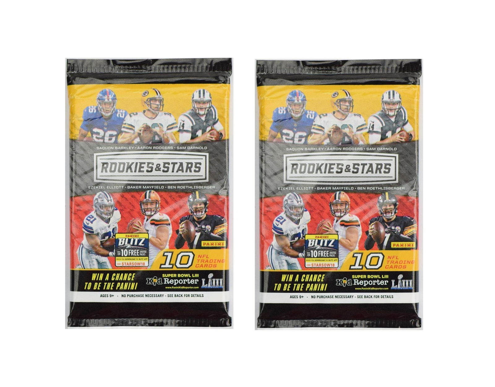 2-2018 Panini Rookies & Stars Football Retail Packs (1 of 1)