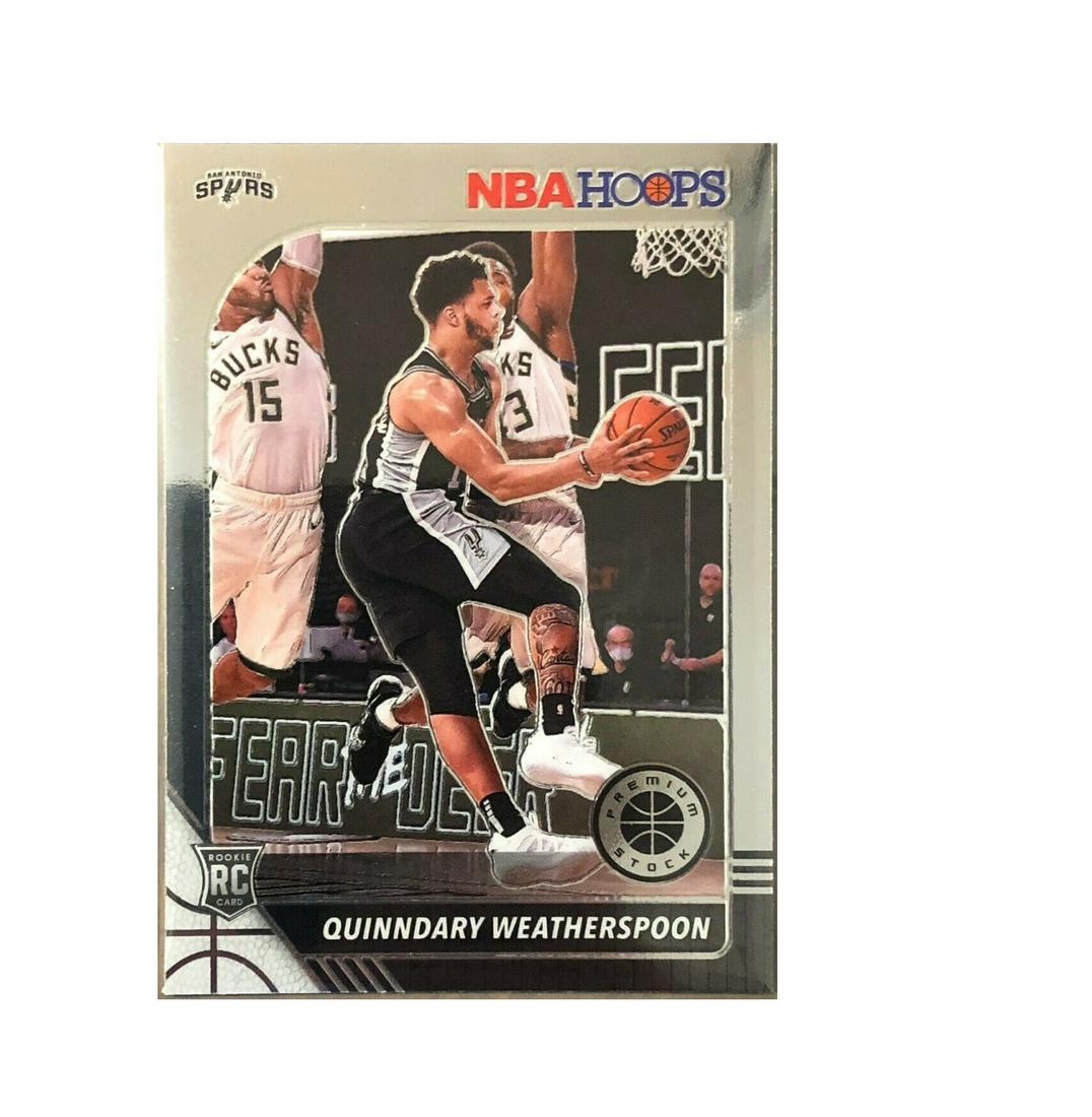 2020 HOOPS PREMIUM STOCK BASKETBALL ROOKIE CARDS: QUINNDARY WEATHERSPOON SPURS, TRENT DAVIS RAPTORS ROOKIE CARDS