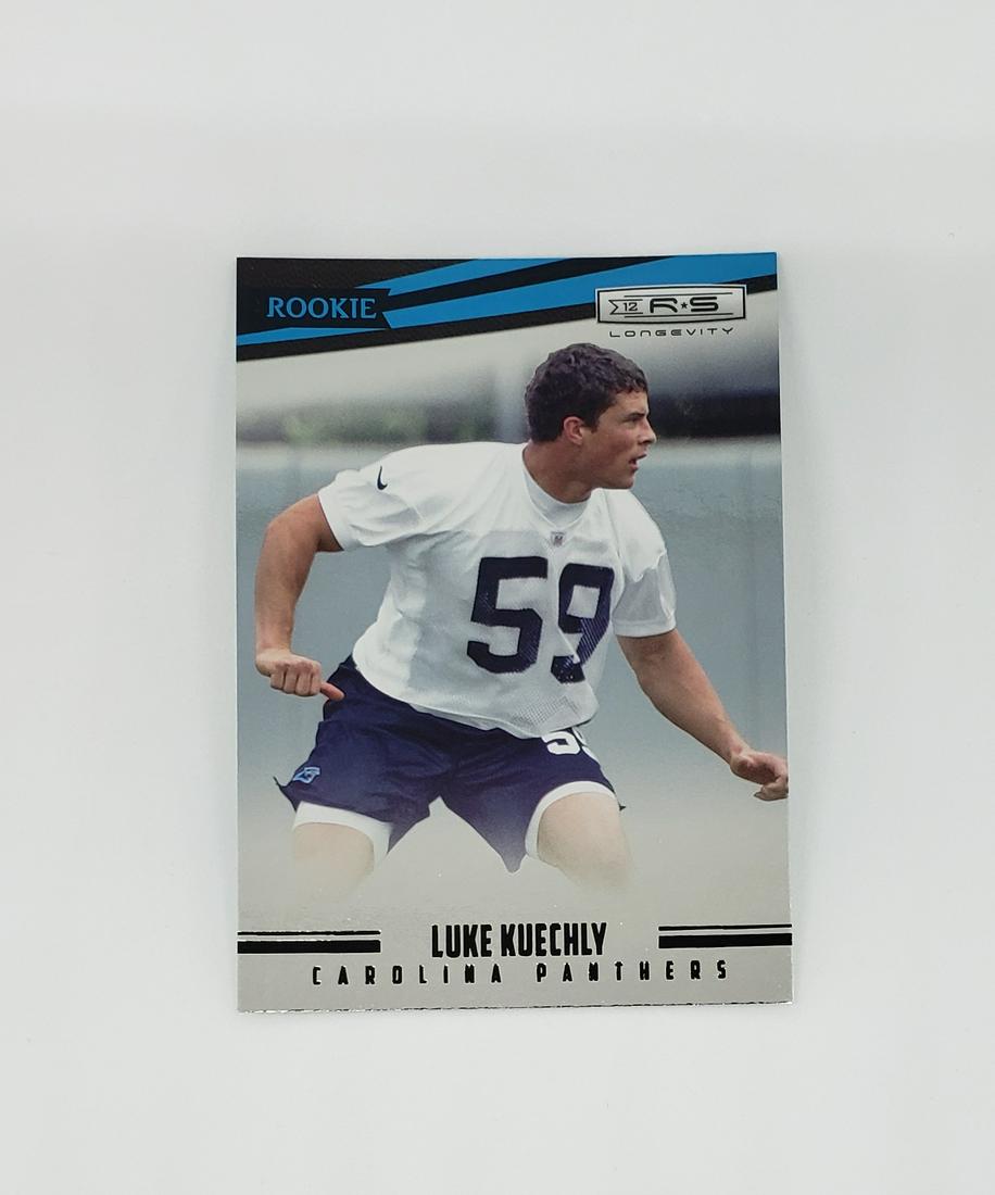 LUKE KUECHLY CAROLINA PANTHERS ROOKIE CARD: 2012 PANINI ROOKIES AND STARS LUKE KUECHLY CAROLINA PANTHERS ROOKIE CARD