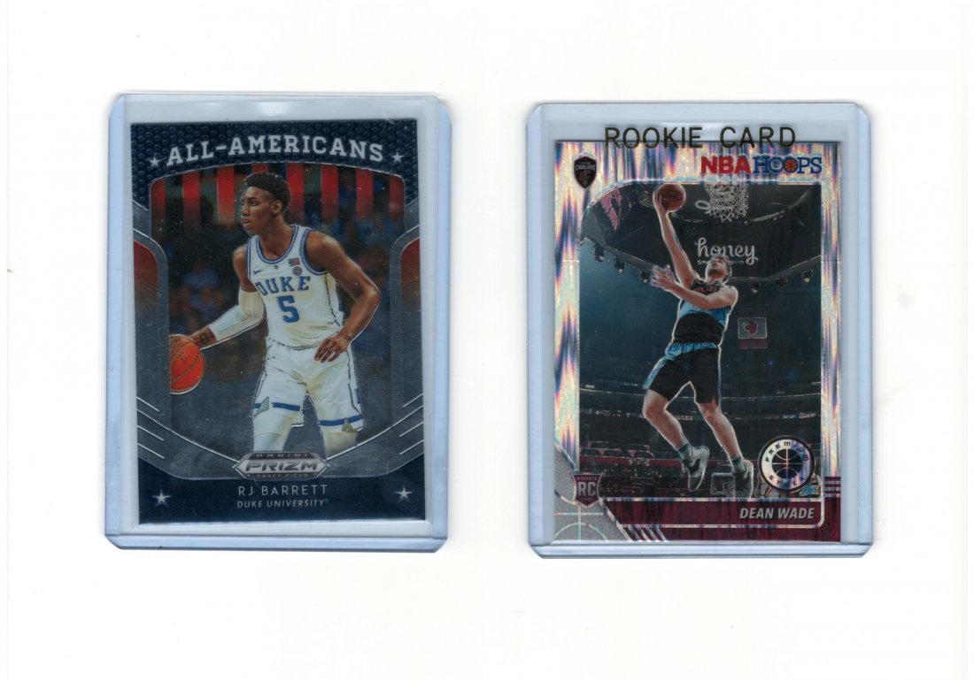 LOT OF 2 NBA ROOKIE CARDS: RJ BARRETT AND DEAN WADE