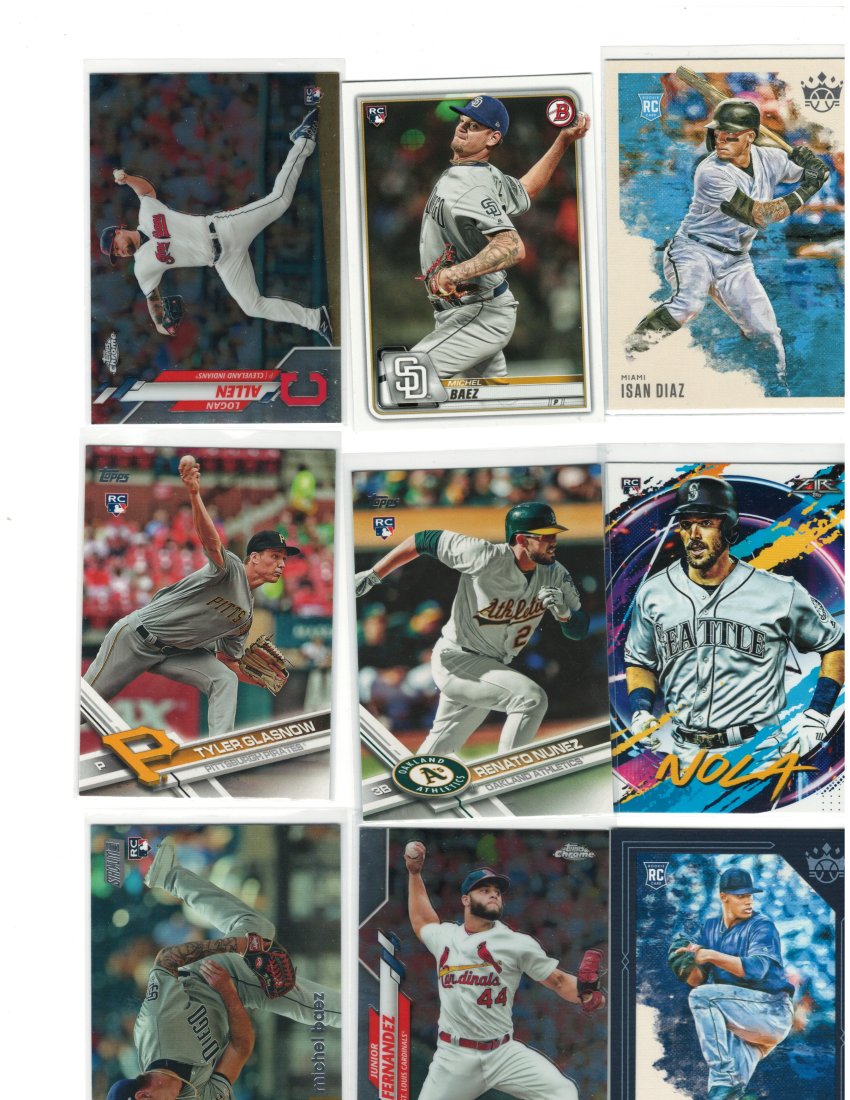 LOT OF 11 BASEBALL ROOKIE CARDS (1 of 1)