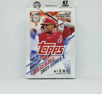 2021 Topps Series 1 Baseball Cards Hanger box: Look for Autos, relics, 1952 redux rookie inserts and chrome sp numbered parallels