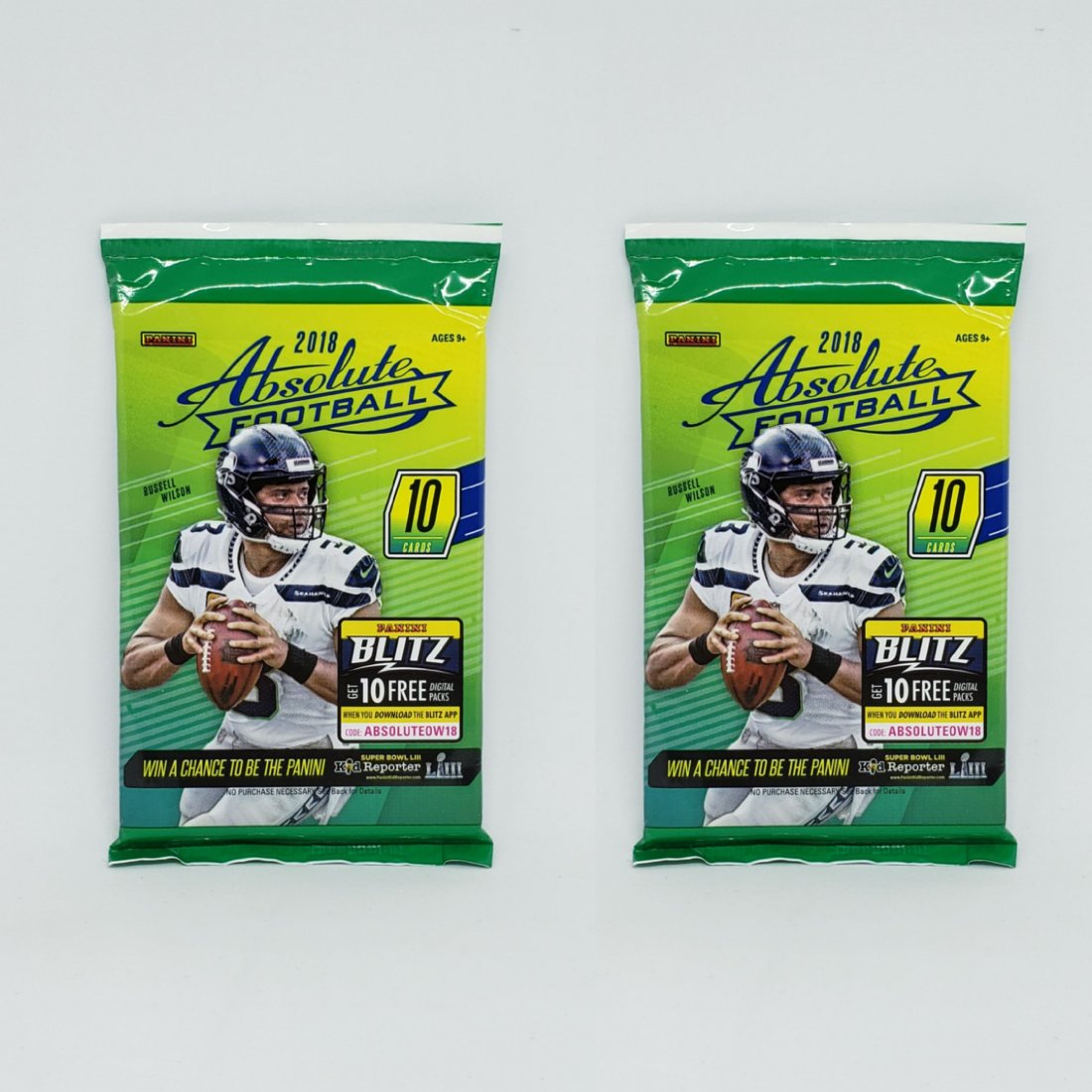 Lot of 2 Panini 2018 Absolute Football Sealed Packs (1 of 1)