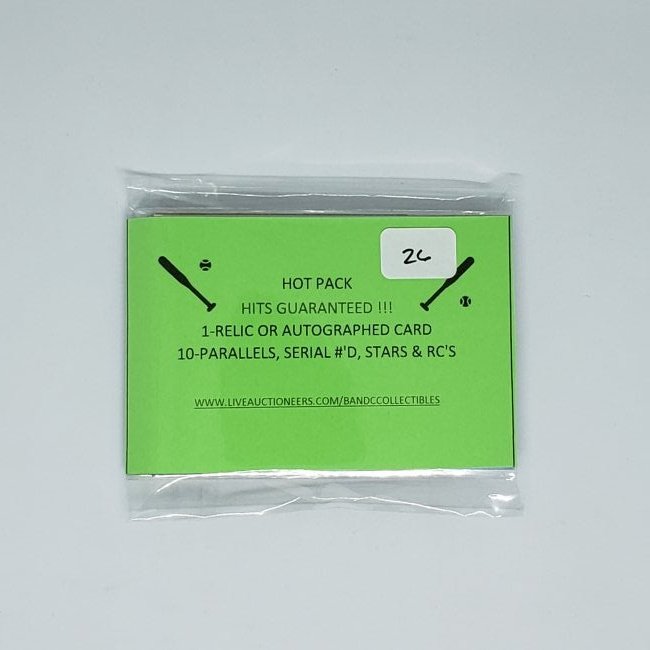 B&C COLLECTIBLES BASEBALL HOT PACK WITH HITS IN EVRRY P (1 of 1)