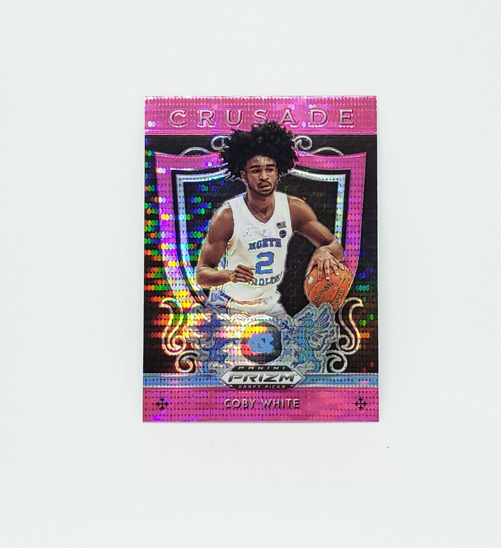 Coby White Chicago bulls pink hyper prizm rookie card (1 of 2)